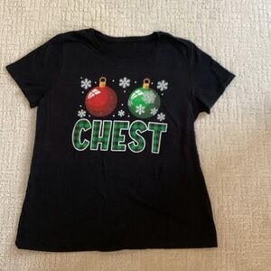Festive Black Christmas women’s T-Shirt size M
